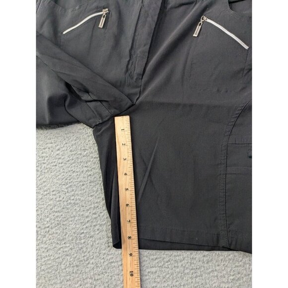 Jamie Sadock Shorts Womens 10 Black Golf Nylon Rayon Stretch Zip - Picture 7 of 16
